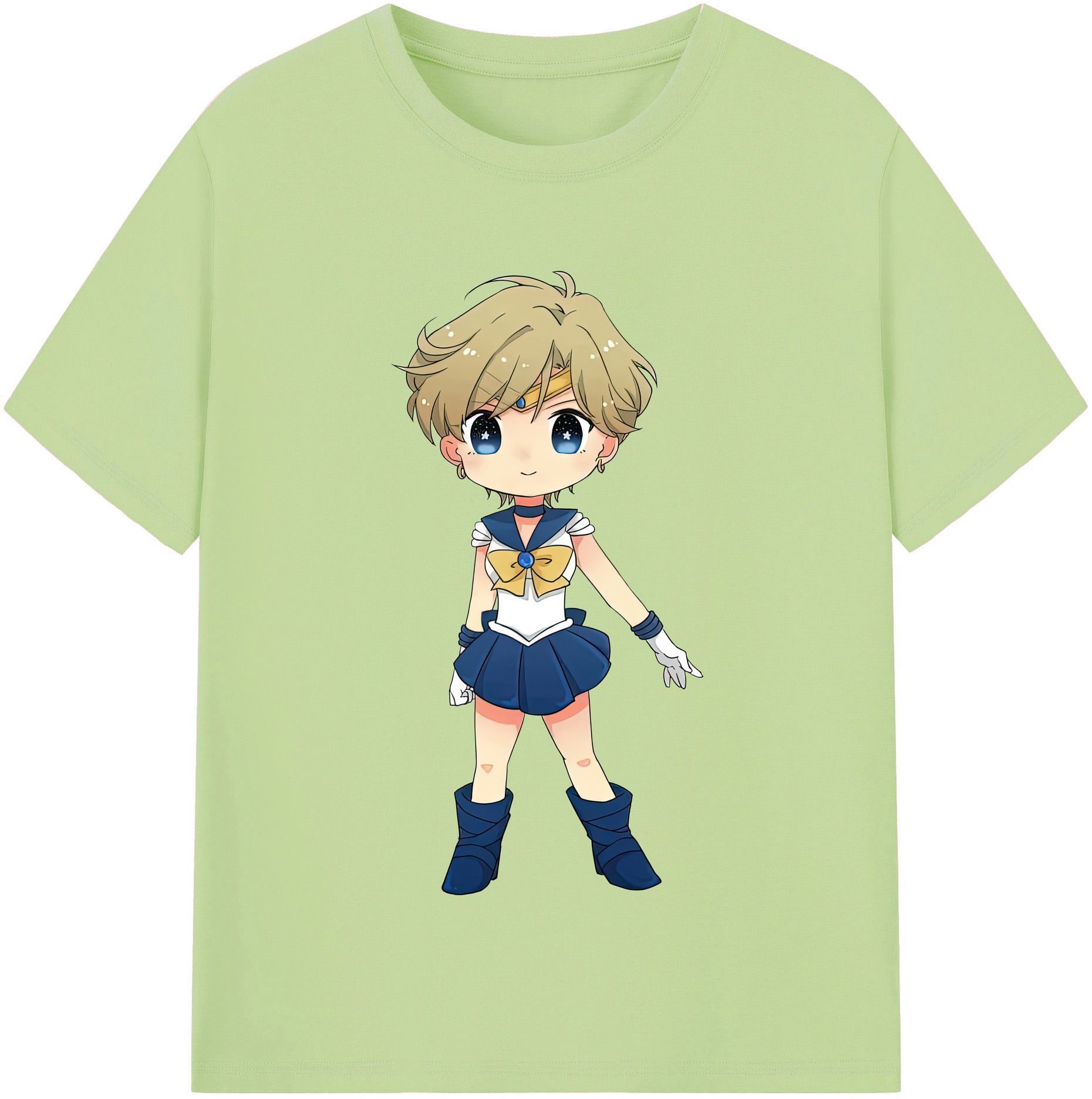 （画像用） 美少女戦士セーラームーン 天王はるか Sailor Moon Tenoh Haruka 綿100％半袖Tシャツ（フロントプリント）